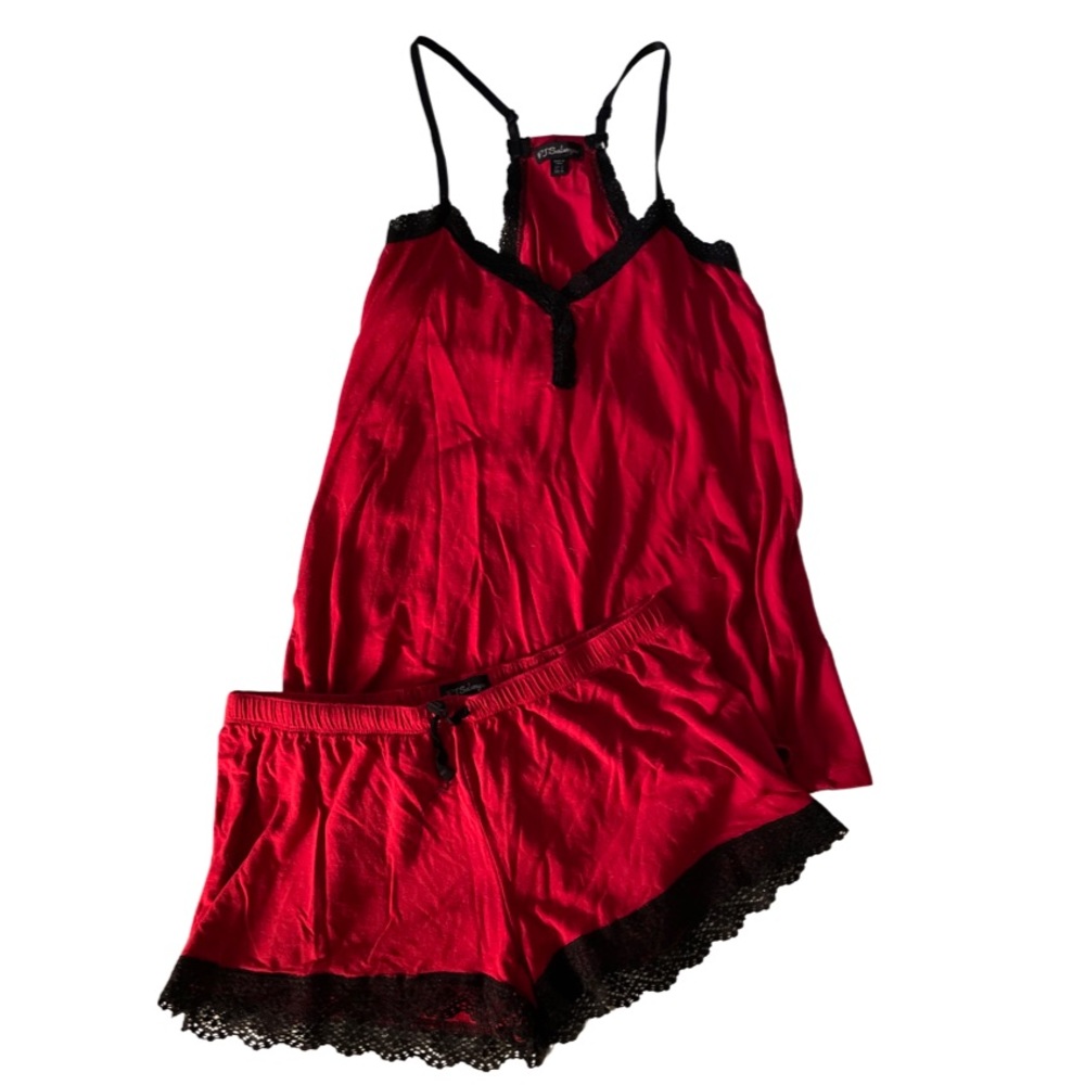 PJ Salvage Red Lace Set